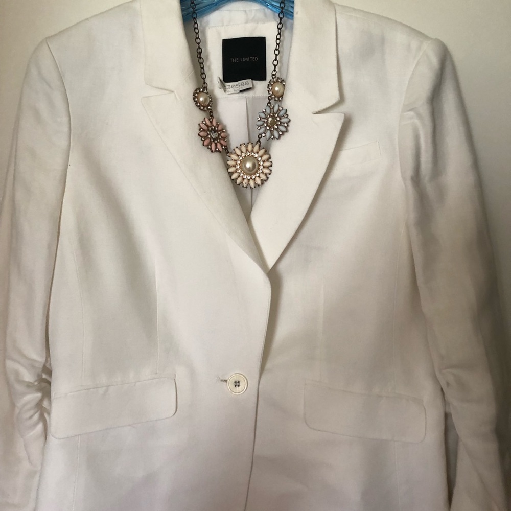 White linen blazer - Picture 4 of 5